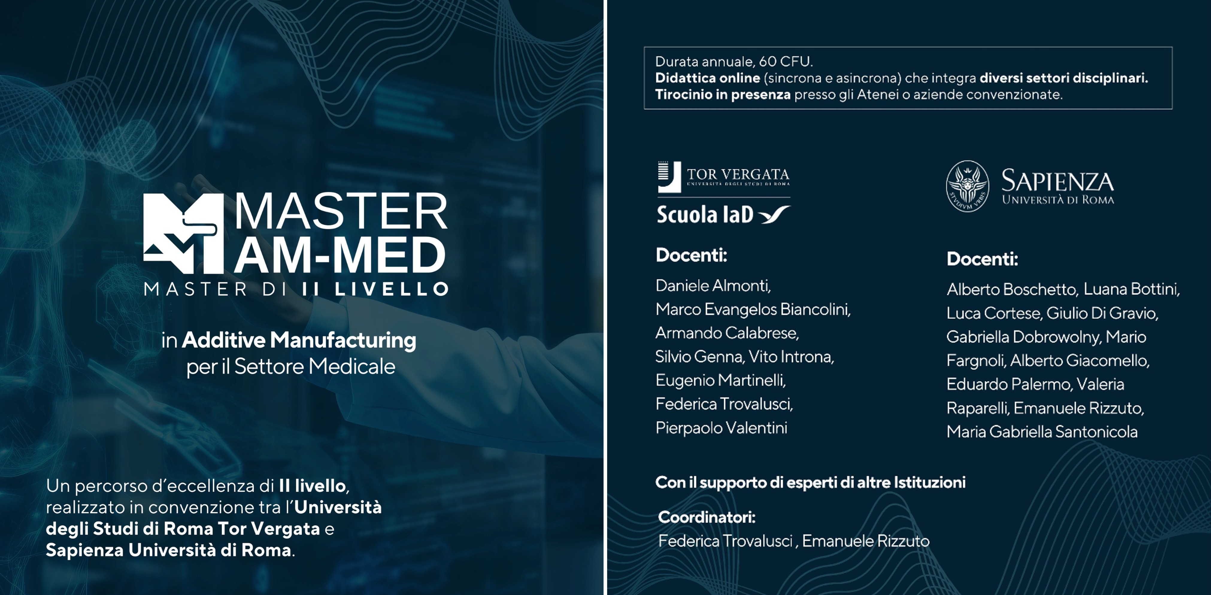 Advanced Master’s Degree in Additive Manufacturing for the Medical Sector